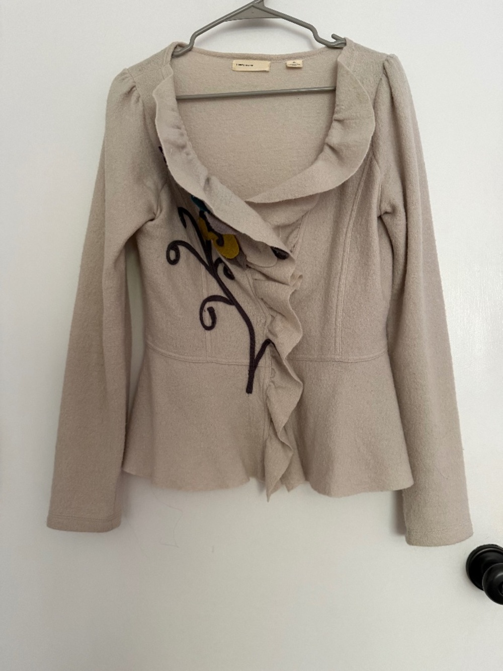 Floral applique cardigan by Sleeping on Snow from Anthropologie